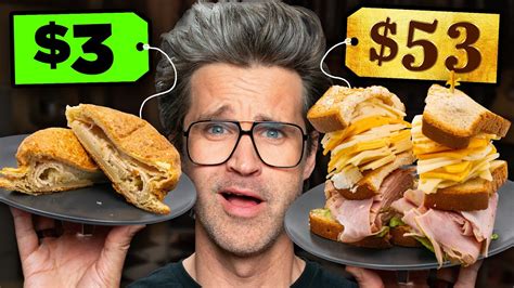 Cheap Vs Expensive Sandwich Taste Test Youtube