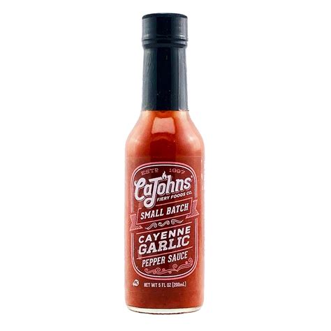 Cajohns Small Batch Garlic Cayenne Pepper Sauce United Sauces