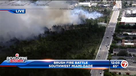 Fire Rescue Crews Work To Contain Brush Fire In SW Miami Dade WSVN