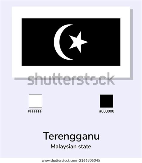 Vector Bendera Terengganu Berkibar Terengganu Flag Images Stock