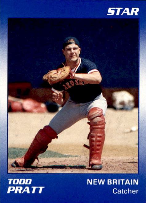 1990 New Britain Red Sox Star 16 Todd Pratt Chula Vista California