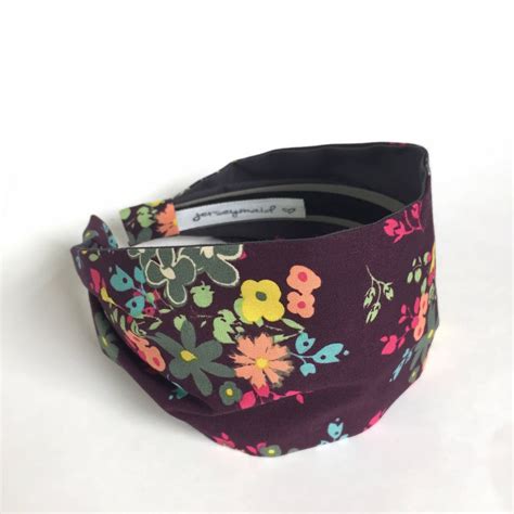 Fabric Headbands for Women Flower Head Band Women's Hairband Wide Comfy No Slip Hair Bands for ...