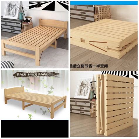 Preorder Foldable bed frame , foldable wooden bed, Furniture, Beds ...