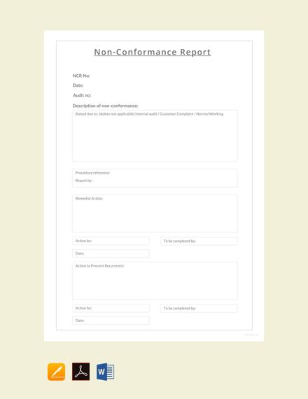 25 Non Conformance Report Templates Pdf Docs Word Pages