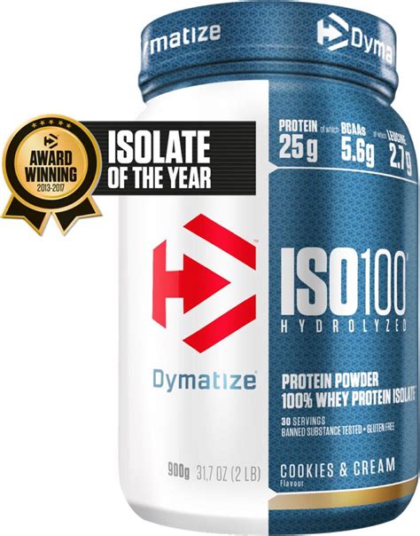 Dymatize Iso Cookies Cream G Se Priser