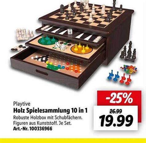 Playtive Holz Spielesammlung 10 In 1 Angebot Bei Lidl 1Prospekte De