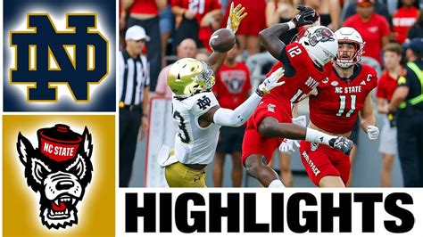 10 Notre Dame Vs Nc State Highlights College Football Week 2 2023