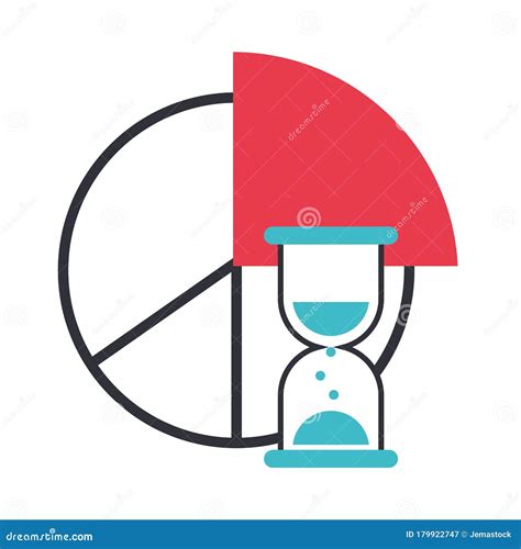 Hourglass Timer Icons With Color Gradation And Cartoon Vector