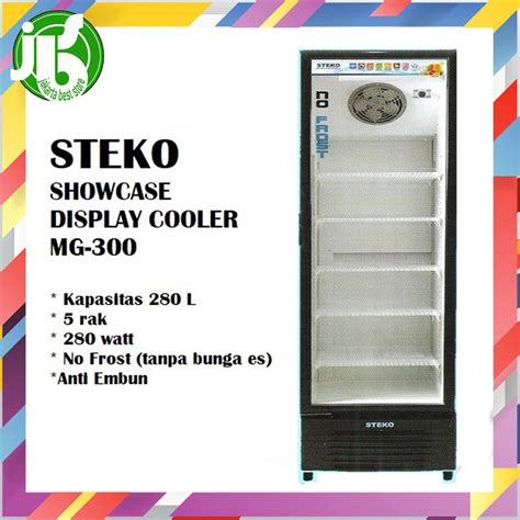 Jual SHOWCASE STEKO MG 300 5 RAK DISPLAY COOLER KULKAS LOW WATT NO