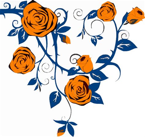 Orange Rose Border Clip Art at Clker.com - vector clip art online ...