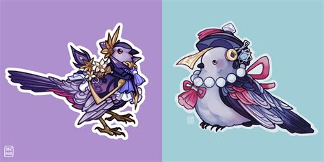 Genshin Impact Fanart Turns Keqing Qiqi And More Into Real Birds