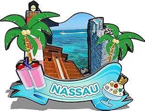 Amazon Bahamas Nassau Magnet Fridge Magnet Wooden 3D Landmarks