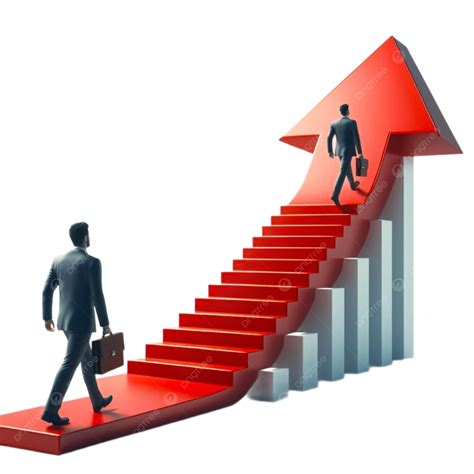 A Man And Success Upstairs Digital Marketing Concept, Career, Success