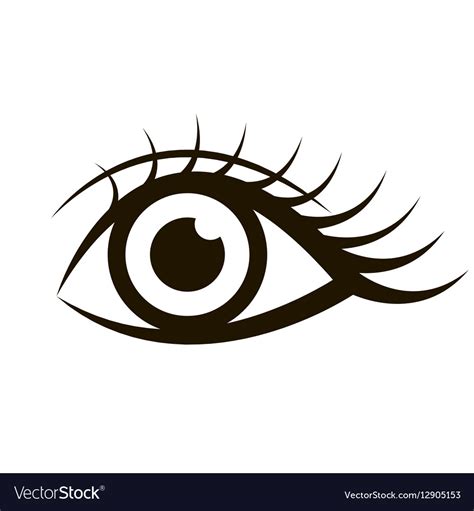 Female Eye Isolated On White Royalty Free Vector Image