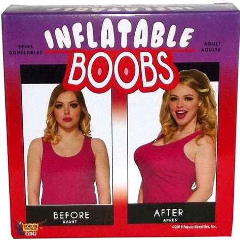 Inflatable Boobs W Pump Instant Boobie Bra Funny Adult Boobie Gag Joke T Ebay