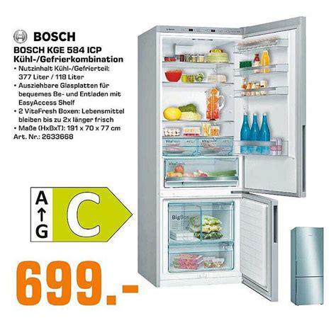 Bosch Kge Icp K Hl Gefrierkombination Angebot Bei Saturn