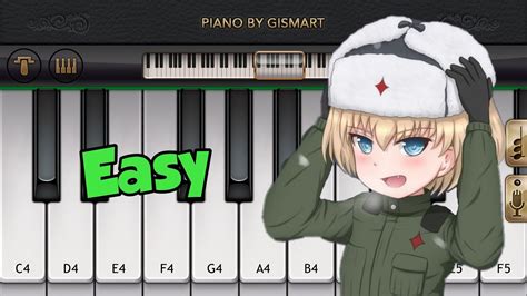 Katyusha Easy Mobile Piano Tutorial Youtube