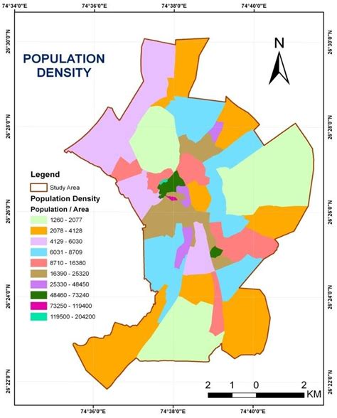 Population Density Map of Ajmer City Figure 5: Landuse/Landcover Map of ...