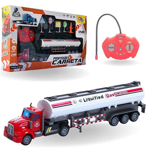 Caminh O Carreta Combust Vel Carreg Vel Brinquedo Controle Remoto