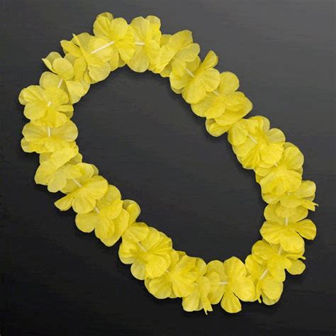 Hawaiian Flower Lei Necklace Yellow | Non-Light Up Fun