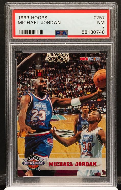 Mavin | 58180748 MICHAEL JORDAN 1993 NBA Hoops All-Star 257 PSA 7 HOF AIR