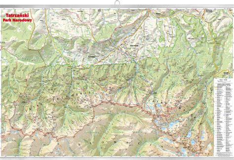 Tatrza Ski Park Narodowy Mapa Cienna Opracowanie Zbiorowe