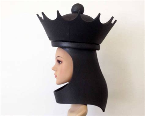 Chess Queen Costume Hat Adult Black N White Party Headpiece Etsy