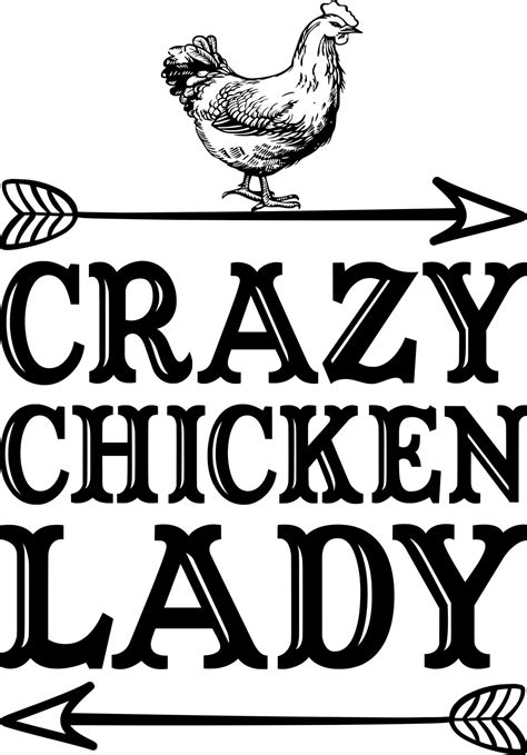 Crazy Chicken Lady 5354886 Vector Art At Vecteezy