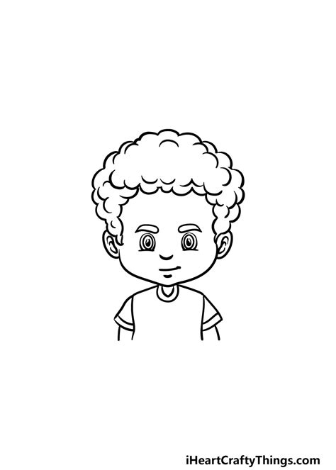 Curly Male Hair Drawing - How To Draw Curly Male Hair Step By Step