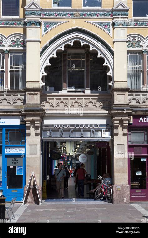 High Street Arcade Cardiff Stock Photo Alamy