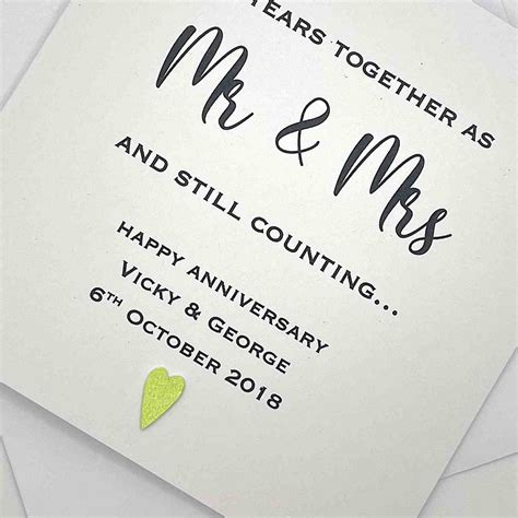 Personalised 70th Wedding Anniversary Card 70 Years Together As Mr