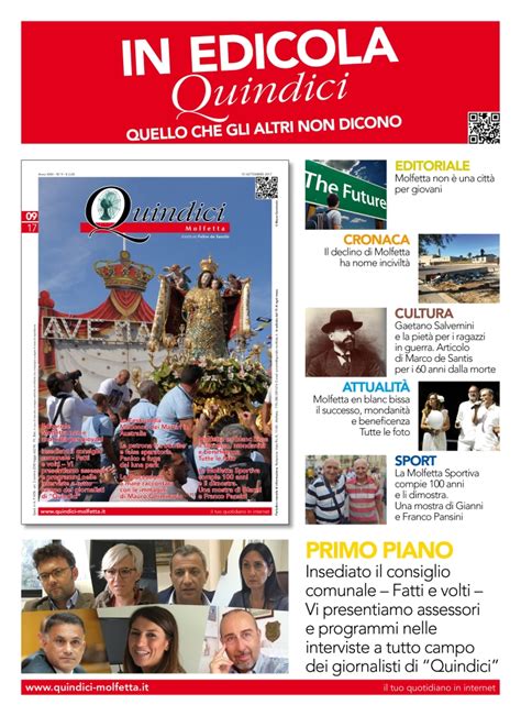 Quindici Molfetta Interviste In Anteprima E In Esclusiva Ai