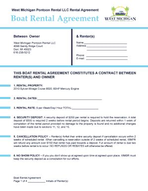 Boat Lease Agreement Fill Online Printable Fillable Blank Pdffiller