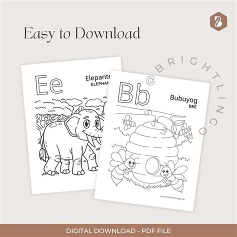 Filipino Alphabet Coloring Pages 28 Pages Filipino Coloring Pages Prek ...