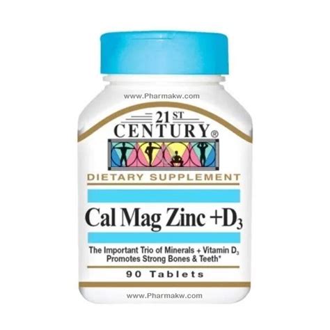 21 Century Calcium Magnesium Zinc 90 Tablets