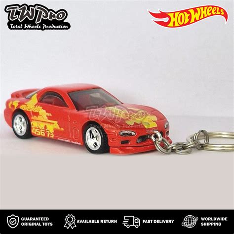 Jual GANTUNGAN KUNCI HOT WHEELS PREMIUM FAST AND FURIOUS MAZDA RX 7 FD KEYRING KEYCHAIN