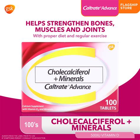 Caltrate Advance Cholecalciferol Minerals Tablets Calcium