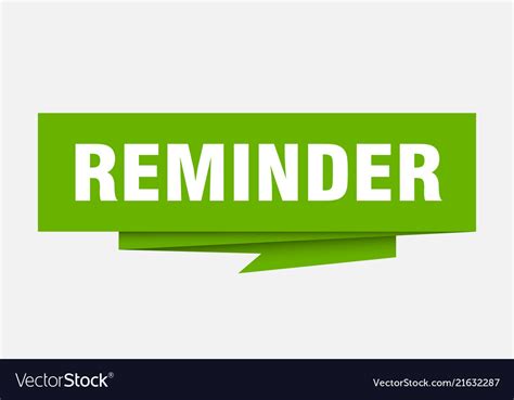 Reminder Royalty Free Vector Image Vectorstock