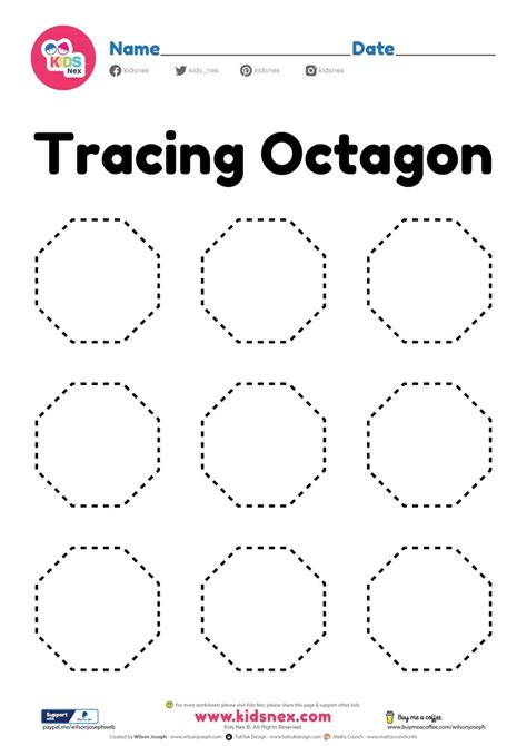 Octagon Shape Worksheet - Free Printable PDF for Preschool