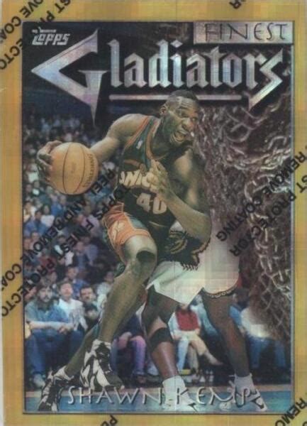 1996 97 Topps Finest Rare Gold Refractor 144 Shawn Kemp For Sale