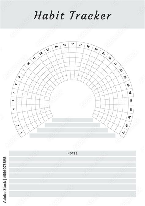 A4 Size Weekly Habit Tracker Printable Habits Tracker Template Daily