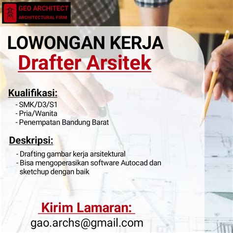 Lowongan Kerja Drafter Arsitek Gao Arsitek Loker Teknik Sipil