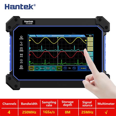 Hantek TO1254D Multi Functional Full Touch Screen Oscilloscope 250MHz