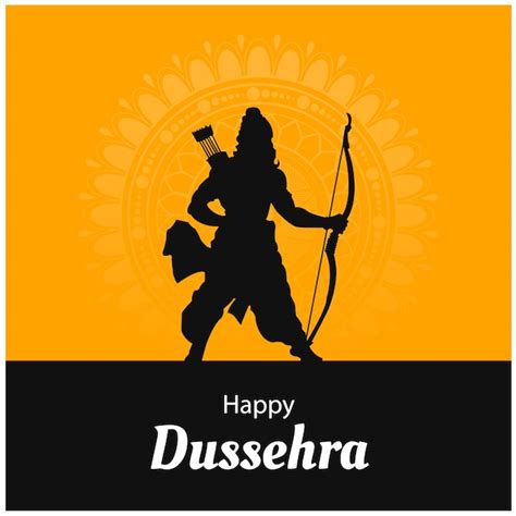 Premium Vector Lord Rama Happy Dussehra Navratri Festival Celebration