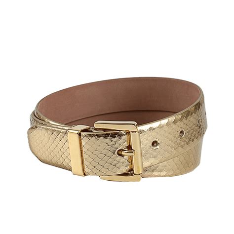 Michael Kors Roller Buckle Trouser Belt In Gold Lyst