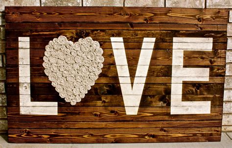 Wedding Decor Wood Love Sign Rustic Wedding Decor Wooden Love