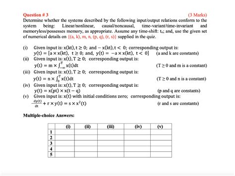 Solved Question Marks Determine Whether The Systems Chegg