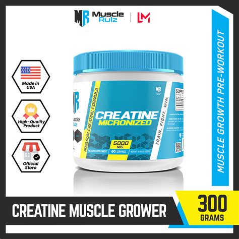 Muscle Rulz Creatine Monohydrate 300g Creatine Powder Supplement Creatine Powder Premium