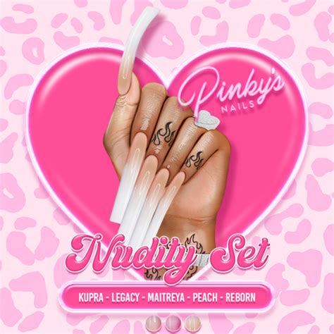 Second Life Marketplace Pinky S Nails Nudity Set Square