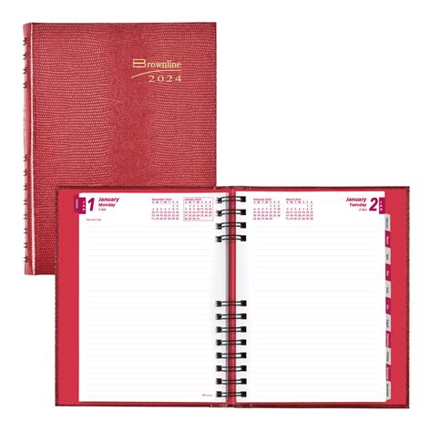 Daily Planner 2024 Black Brownline Brownline Usa